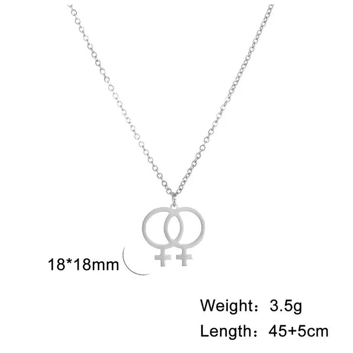 Amaxer Venus collier Vintage femme symbole pendentif colliers pour femmes chaîne tour de cou Protection fête bijoux ami cadeau