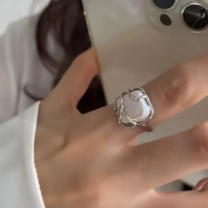 Bagues de mariage vintage en argent pour femmes