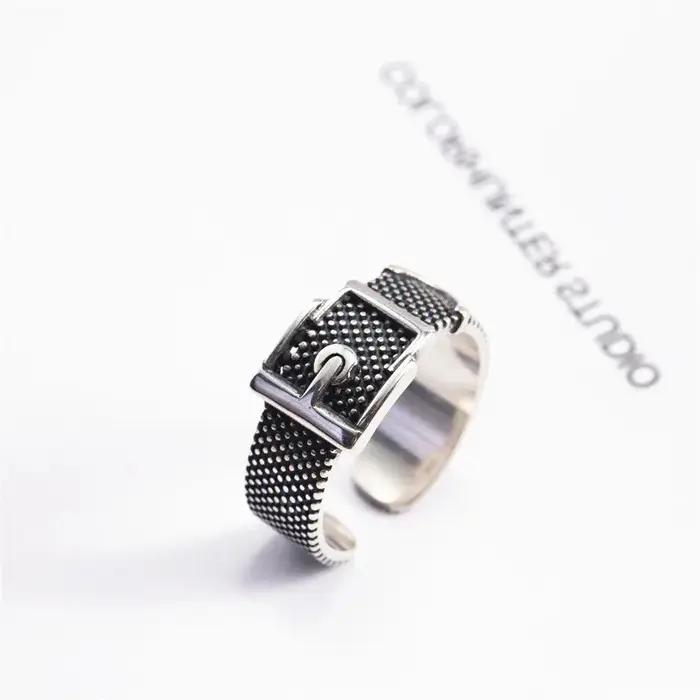 Bague de cocktail en argent sterling 925 pour femmes, design irrégulier, bijou de soirée, mariage, fiançailles, élégance moderne