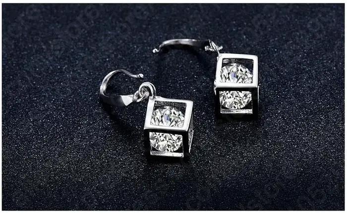 Happy Cube – ensemble de bijoux fins en argent Sterling 925 véritable