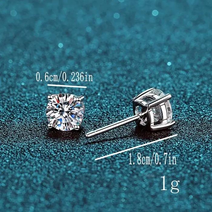 EUREKA 2.0ct Moissanite boucles d'oreilles pour femmes laboratoire cultivé diamant