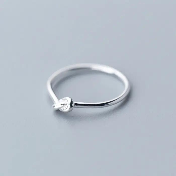 Bague en argent sterling 925 minimaliste à motifs géométriques pour femmes pour anniversaires et occasions spéciales