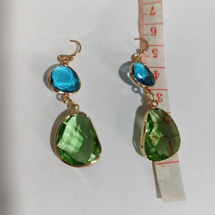 Niche rétro géométrique irrégulière boucles d'oreilles pendantes pour femmes Vintage personnalisé bohème ethnique vacances bijoux accessoires