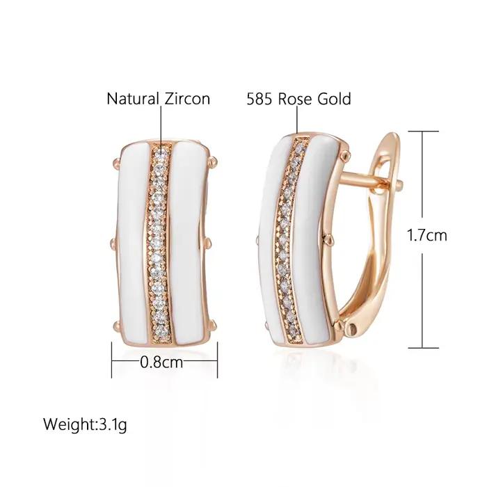 SYOUJYO – boucles d'oreilles pavées en Zircon naturel pour femmes
