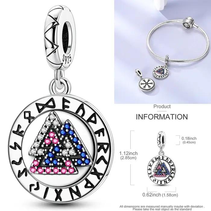 Breloques d'église en argent sterling 925 serties de zirconium blanc pour femmes occasions spéciales et bijoux de voyage autour du monde