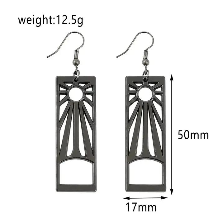 Boucles d'oreilles pendantes en métal Demon and The Slayer pour hommes et femmes