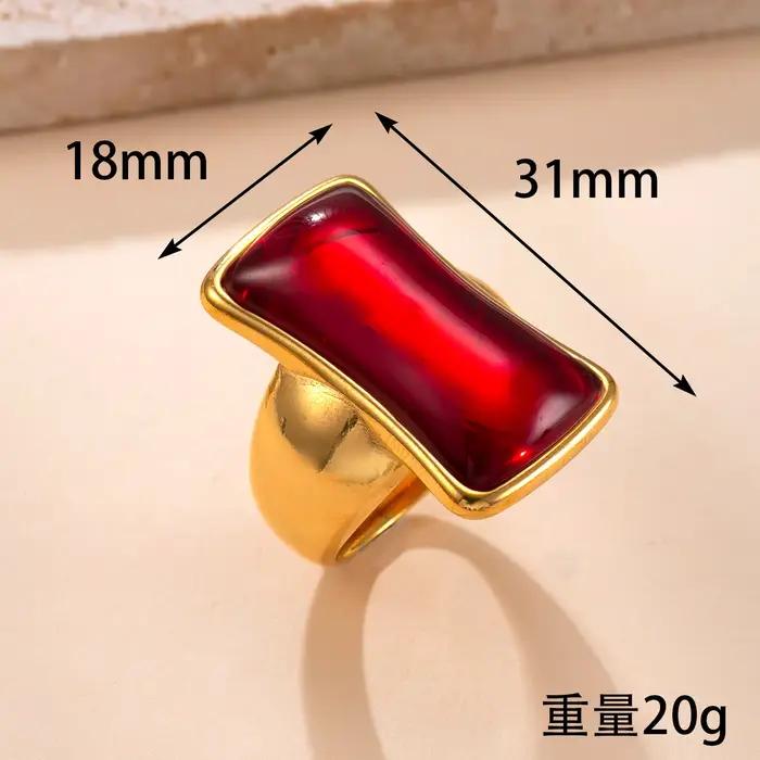 Bague de cocktail en zircon semi-précieux style néo-gothique personnalisable pour femmes et hommes occasions spéciales mariage fiançailles