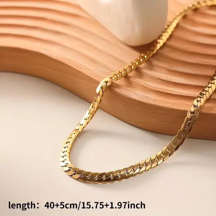 Collier ras du cou unisexe punk chaîne Figaro plaqué or acier inoxydable pour homme femme soirée événements