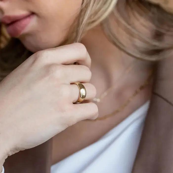 Bague Simple en acier inoxydable pour femmes