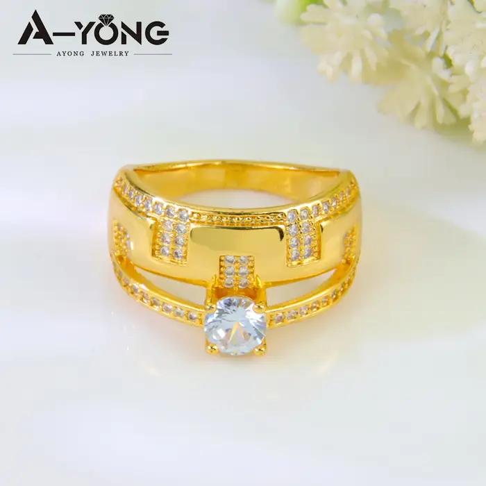 Bague de mariage plaquée or de Dubaï pour femmes saoudiennes