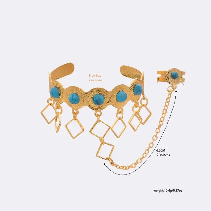 Bracelets couleur or dubaï pour filles et garçons, porte-bonheur, bague, bijoux indiens pour bébé, cadeau de fête