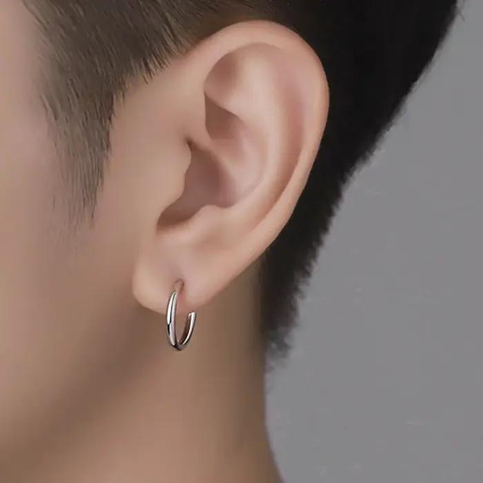 1 paire de boucles d'oreilles à clip sans douleur pour hommes/femmes