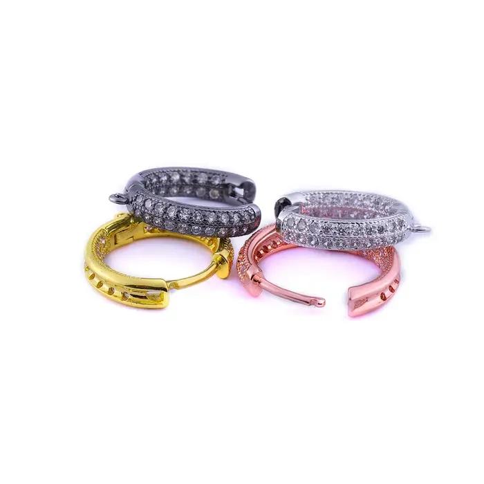 Boucles d'oreilles en cristal à levier créatif pour femmes