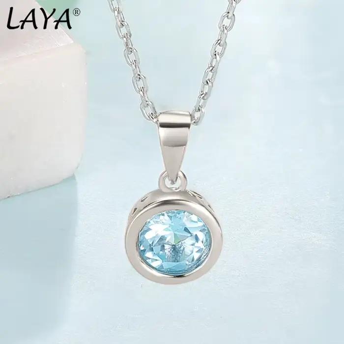 Collier pendentif en argent regardé 925 pour femme