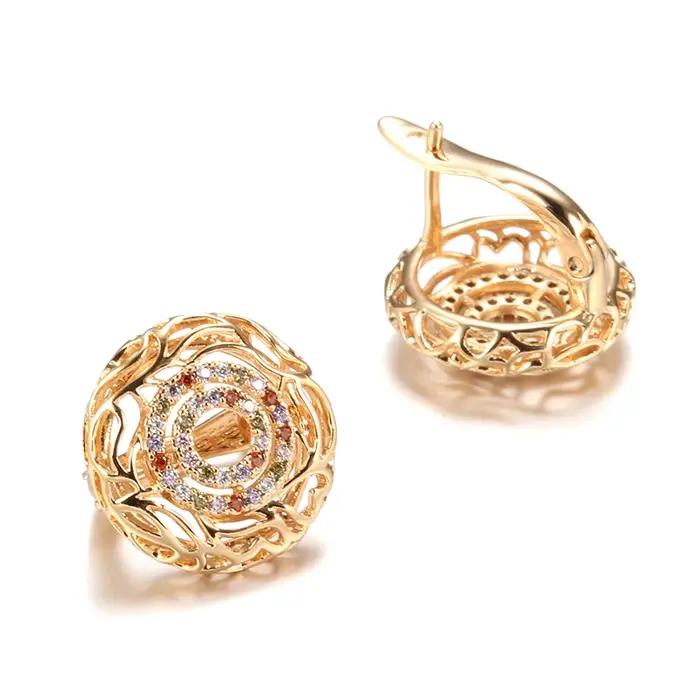 Boucles d'oreilles en Zircon naturel coloré pour femmes