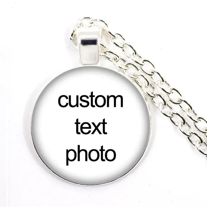 Collier Photo personnalisé aile d'ange en cristal
