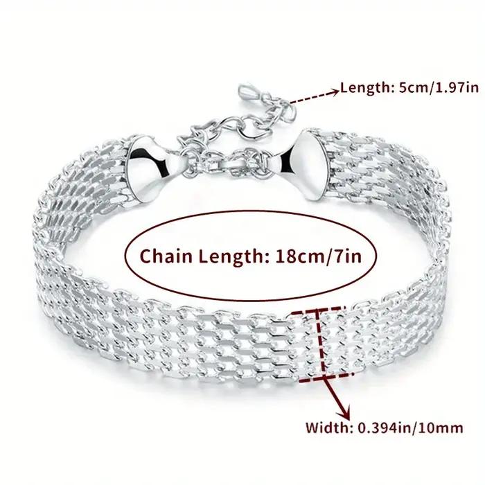 Bracelet en argent sterling 925 avec breloques