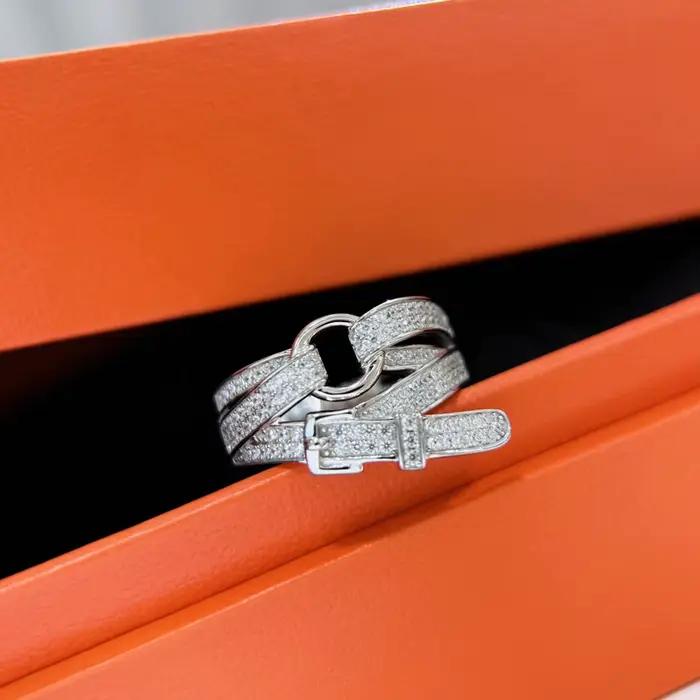 Bague SLJELY en argent Sterling 925 sertie de zirconium blanc élégante pour femmes occasions festives et cadeaux