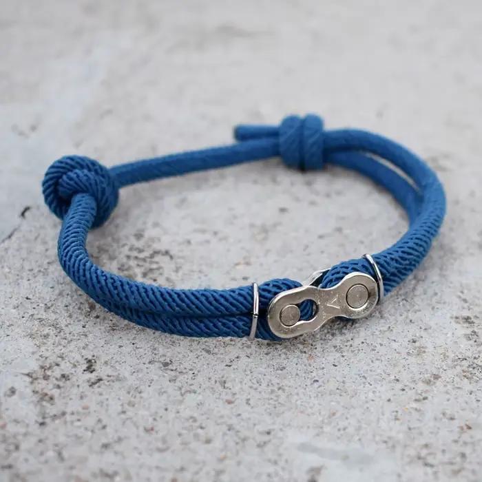 Biker Bracelet à breloques hommes Bracelet tresse corde chaîne moto vélo Style Bracelets mode Punk Bracelets bijoux réglable
