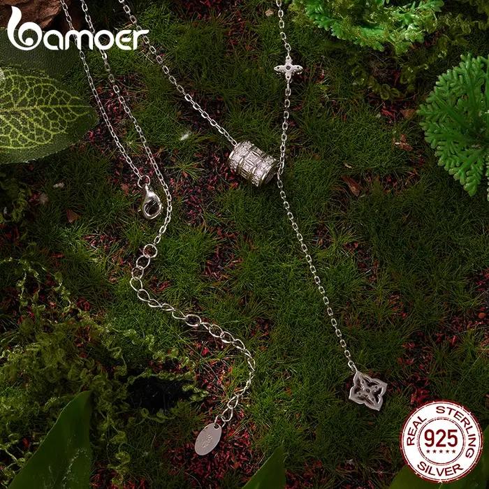 BAMOER – collier en moissanite en argent Sterling 925