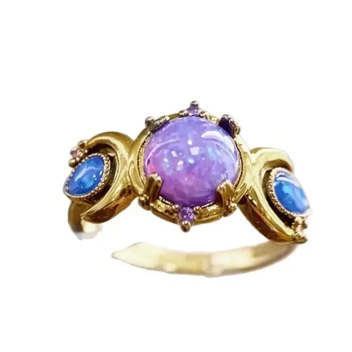 Bague d'index de style palais rétro - Plaqué or