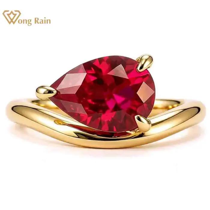 Wong Rain – bague en argent Sterling 100% 925