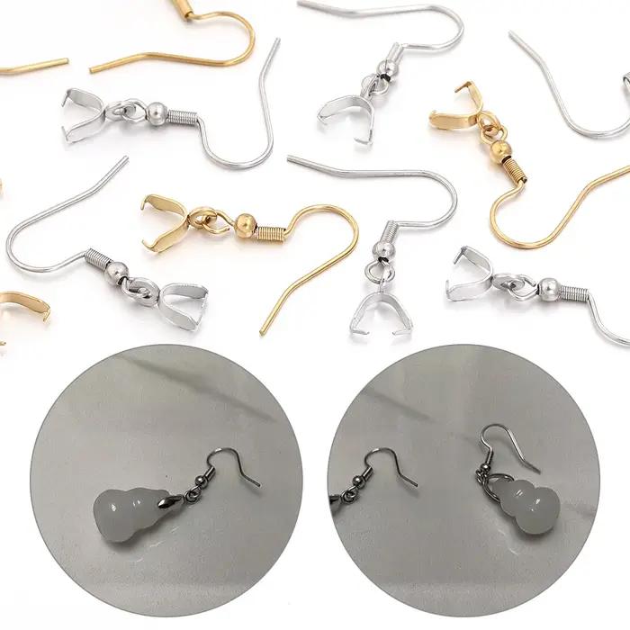 5-10 pièces Crochets de boucles d'oreilles en acier inoxydable