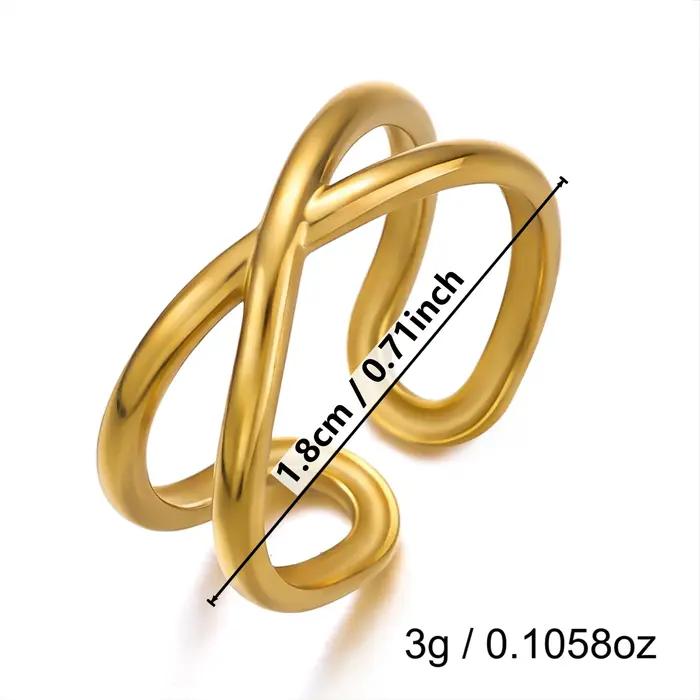 Bague Esthétique Vintage Française Dorée pour Femme