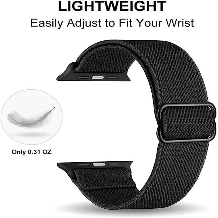 Bracelet pour bracelet de montre Apple 49mm 44mm 40mm 45mm 41mm 42mm 38mm bracelet en Nylon élastique réglable iWatch série 8 se 7 6 5 9 Ultra