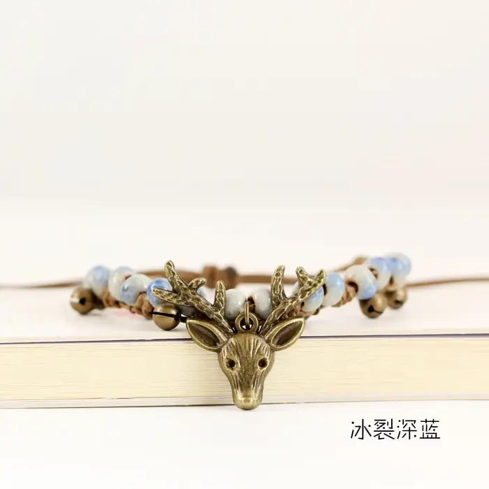 Bracelet petit fauve en céramique d'élan pour femmes