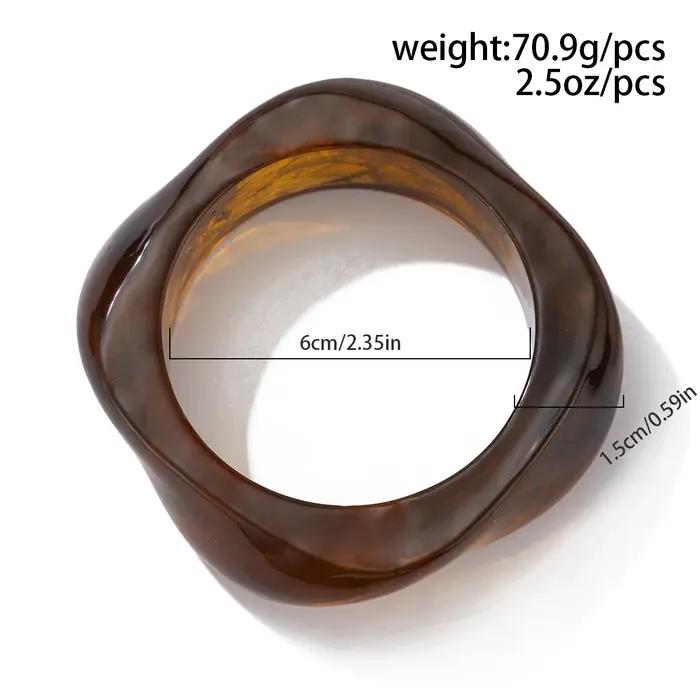 Lacteo créatif Vintage acrylique Bracelet irrégulier