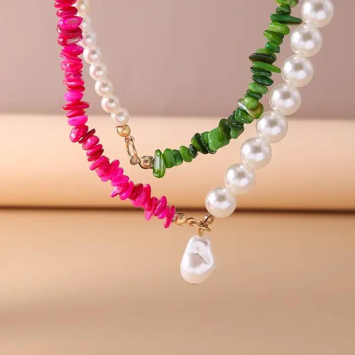 Collier de perles de plage d'été pour femmes