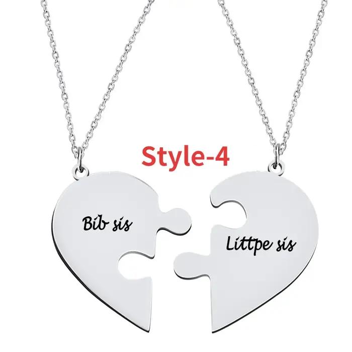 Collier en acier inoxydable avec pendentif cœur pour femmes occasions spéciales cadeau famille anniversaire