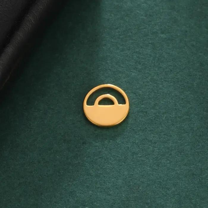 Pendentif Triangulaire Circulaire Creux en Acier Inoxydable