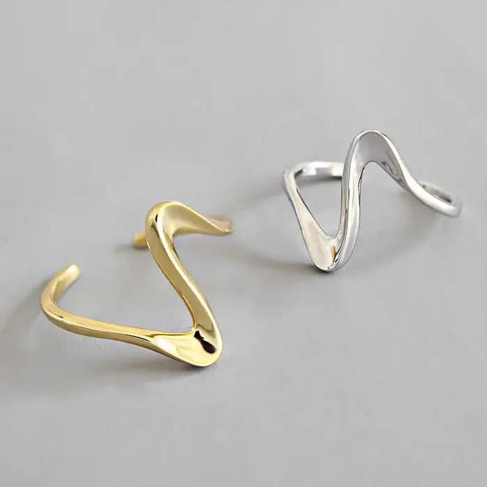 Bague en argent Sterling 925 ajourée couleur or avec pierres précieuses pour femmes occasions spéciales style classique mode féminine