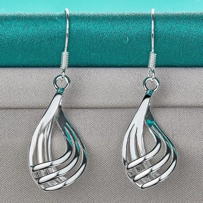 Boucles d'oreilles pendantes en argent Sterling 925 pour femmes