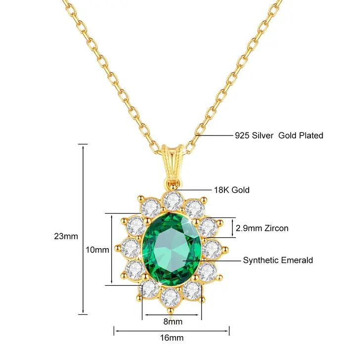 Szjinao – collier saphir bleu en or 18 carats pour femmes, pendentif princesse Kate, bijoux en or K, timbre AU750, cadeau de mariage, tendance