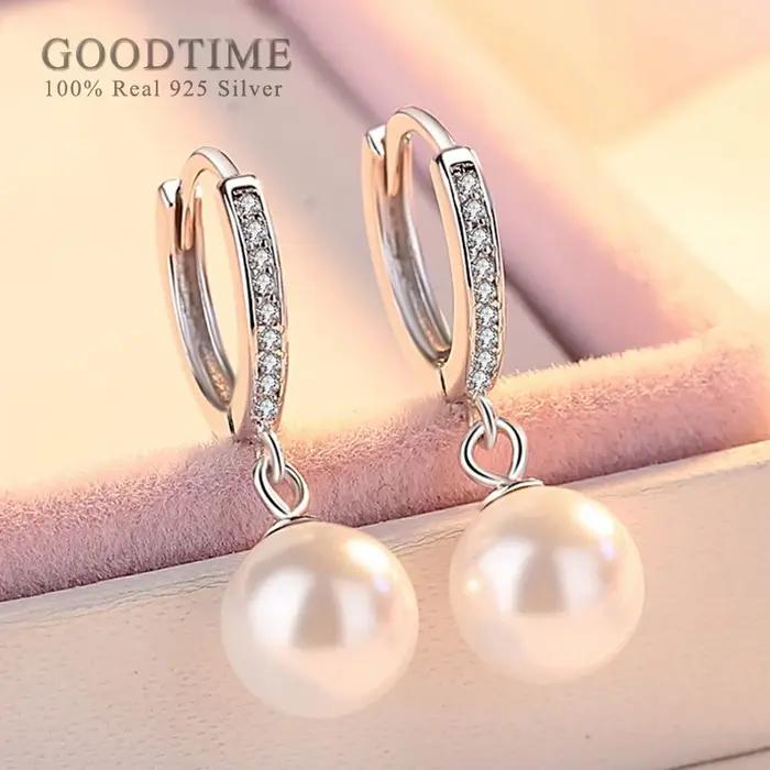Femmes à la mode boucle d'oreille pur 925 en argent Sterling Zircon boucles d'oreilles mode étoile Z