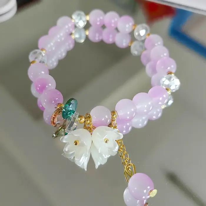 Bracelet en cristal de pop-corn sucré pour femme