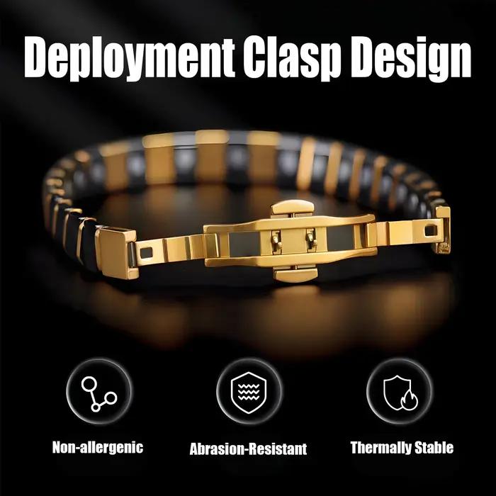 ARADOO – Bracelet en céramique et titane pour hommes et femmes