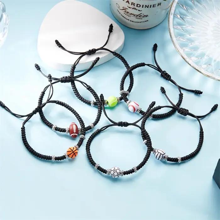 Bracelet Sportif Minimaliste à Perles de Montagne pour Homme, Occasions Spéciales et Vie Quotidienne