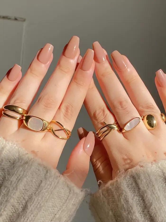 Bagues en fausses perles plaquées or, design empilable minimaliste pour femmes, bijoux de fête quotidienne