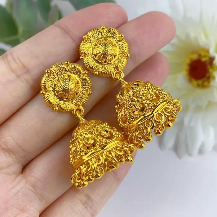 Boucles d'oreilles cloche indienne pour femmes