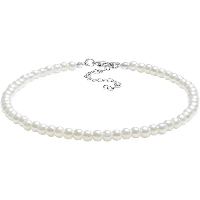 Collier ras du cou multicouche élégant en perles blanches pour femmes, collier Banguet de mariage fa
