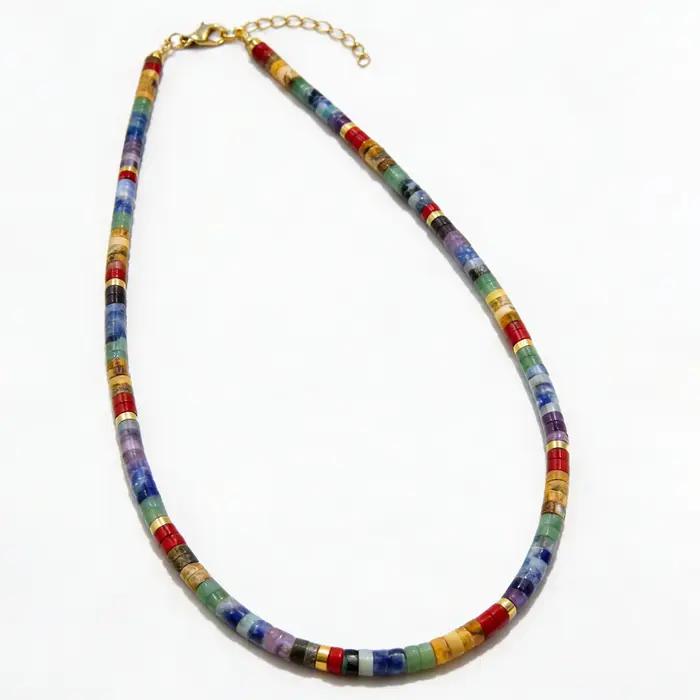 Collier en pierre naturelle 7 chakras pour femmes