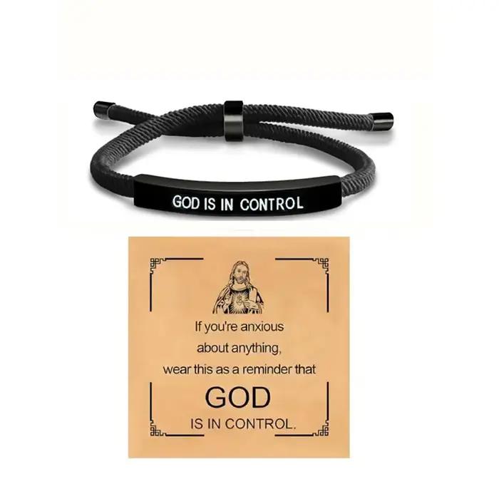 Bracelet dieu est contrôlé en acier inoxydable