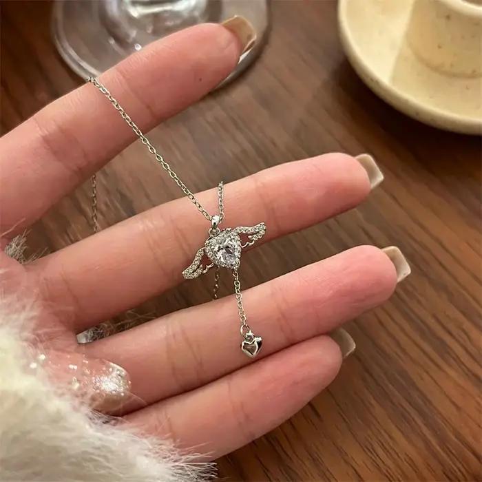 Collier pendentif en cristal rond rose pour femmes design simple et élégant mode coréenne bijou cadeau occasion spéciale JOJewelry