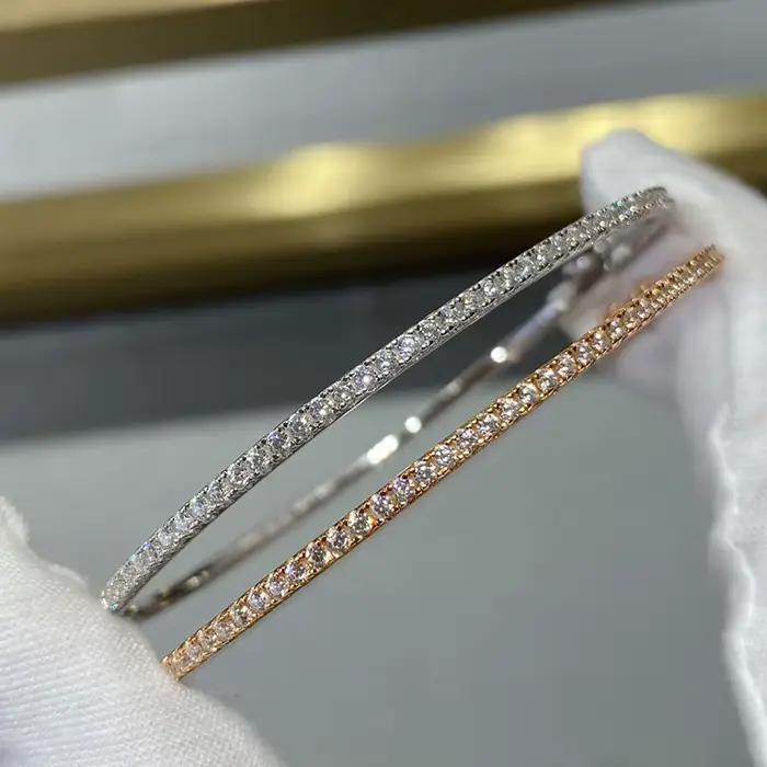 Bracelet de luxe en argent Sterling S925 pour femmes, célèbre qualité supérieure, classique, accenté en zircone, bijoux à la mode, 16cm de diamètre, offre spéciale