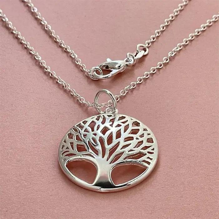 Collier en argent 925 avec pendentif Arbre de Vie