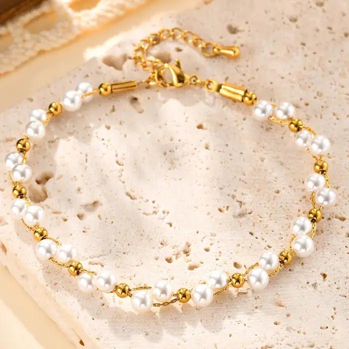 Everver-Bracelets à breloques JOFlower en acier inoxydable, plaqué or 18 carats, cadeau de bijoux po